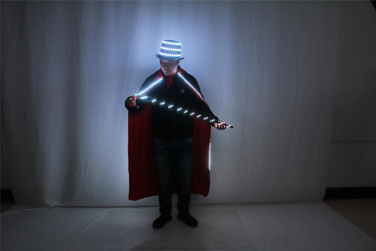 Glowing Led Hat Cloak Cosplay For EDM Raves And Festivals