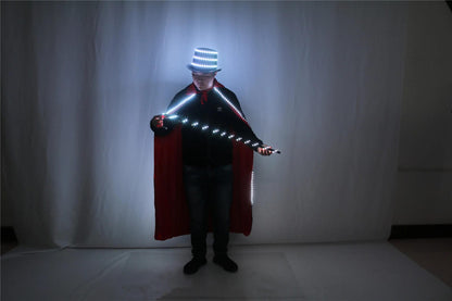 Glowing Led Hat Cloak Cosplay For EDM Raves And Festivals