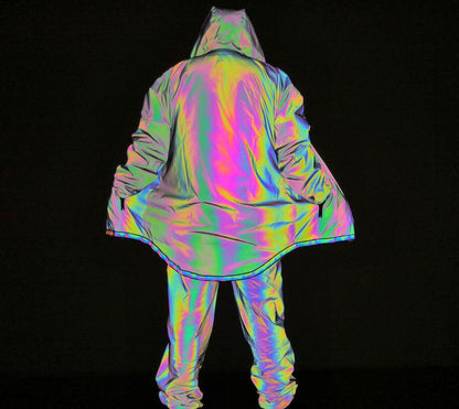 Reflective Hooded Jacket for EDM Festivals