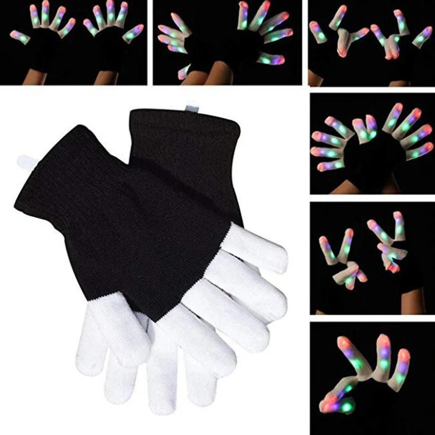 LED Glowing Gloves For EDM Music Festivals And Raves