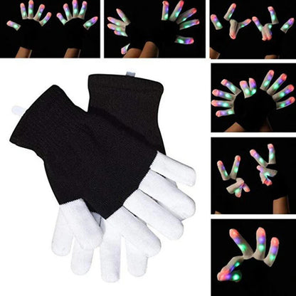 LED Glowing Gloves For EDM Music Festivals And Raves
