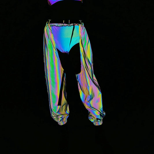 Reflective Chap Pants for EDM Festivals and Raves