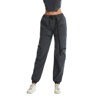 Reflective Plus Size Pants for EDM Festivals and Raves