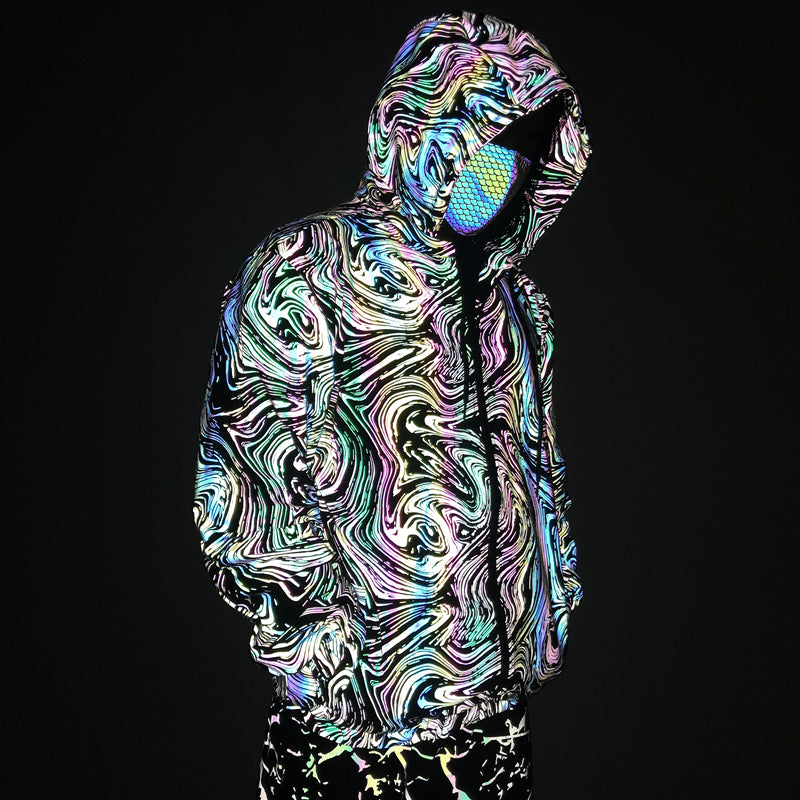 Reflective Rave Coat for EDM Festivals