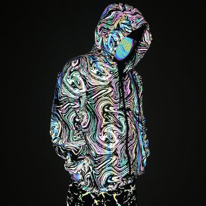 Reflective Rave Coat for EDM Festivals