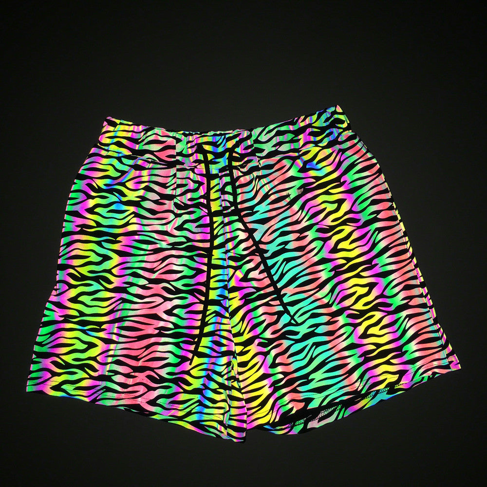 Mushroom Reflective Shorts for Rave and EDM Festivals