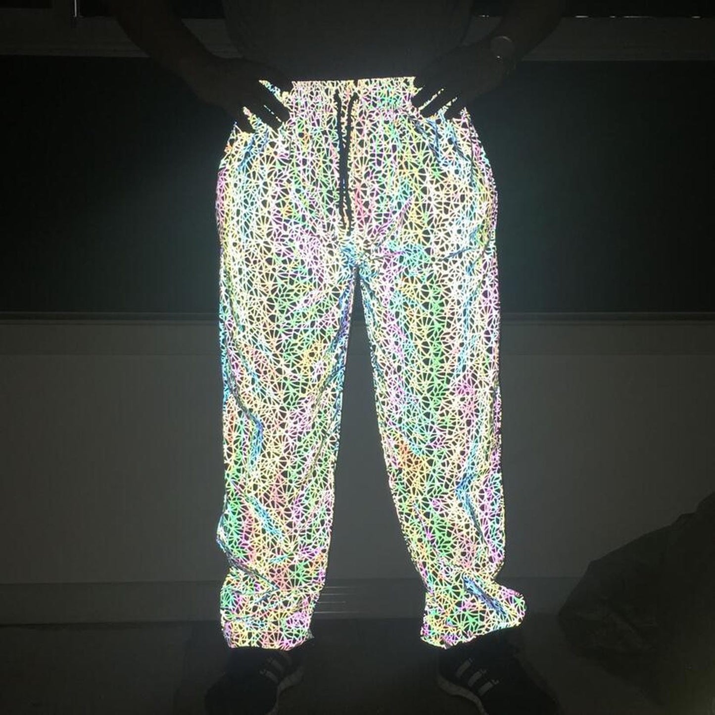Festive Reflective Pants for EDM Rave Festivals