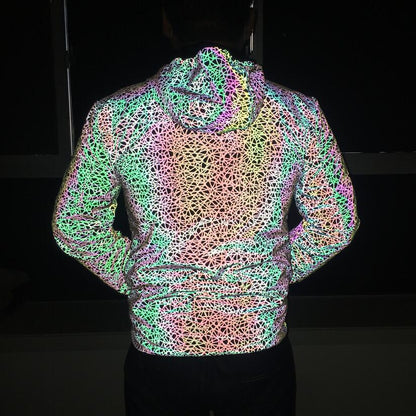 Reflective Rave Coat for EDM Music Festivals