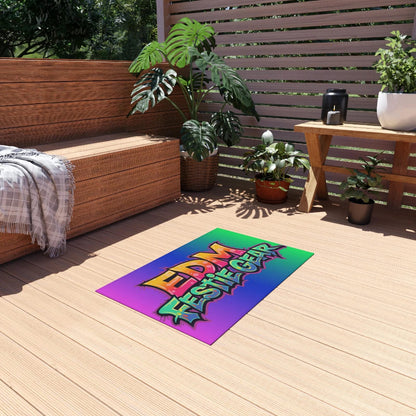 EDM Festie Gear Neon Graffiti Festival Outdoor Rug