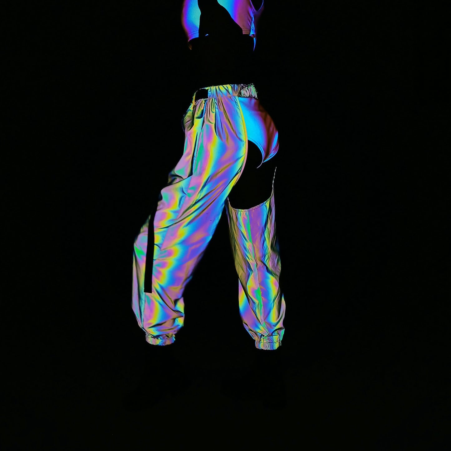Reflective Chap Pants for EDM Festivals and Raves