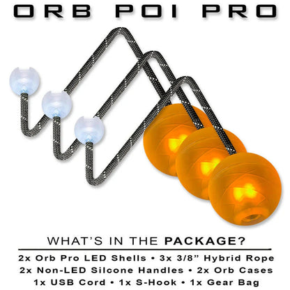 OrbPoi Pro LED Contact Poi for Epic Flow Arts and Rave Nights