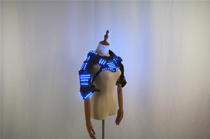 Glowing LED Clothes Armor Leather For Raves And EDM Music Festivals