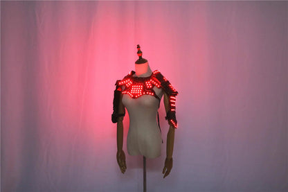 Glowing LED Clothes Armor Leather For Raves And EDM Music Festivals