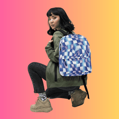 Vibrant Abstract Festival Backpack for EDM Lovers