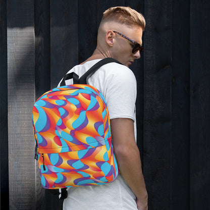 Playful Abstract Backpack for Raves and Festivals