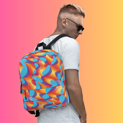 Vibrant Abstract Festival Backpack for Raves and Events