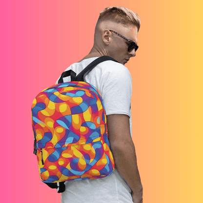 Electric Vibes Abstract Backpack for Raves and Festivals