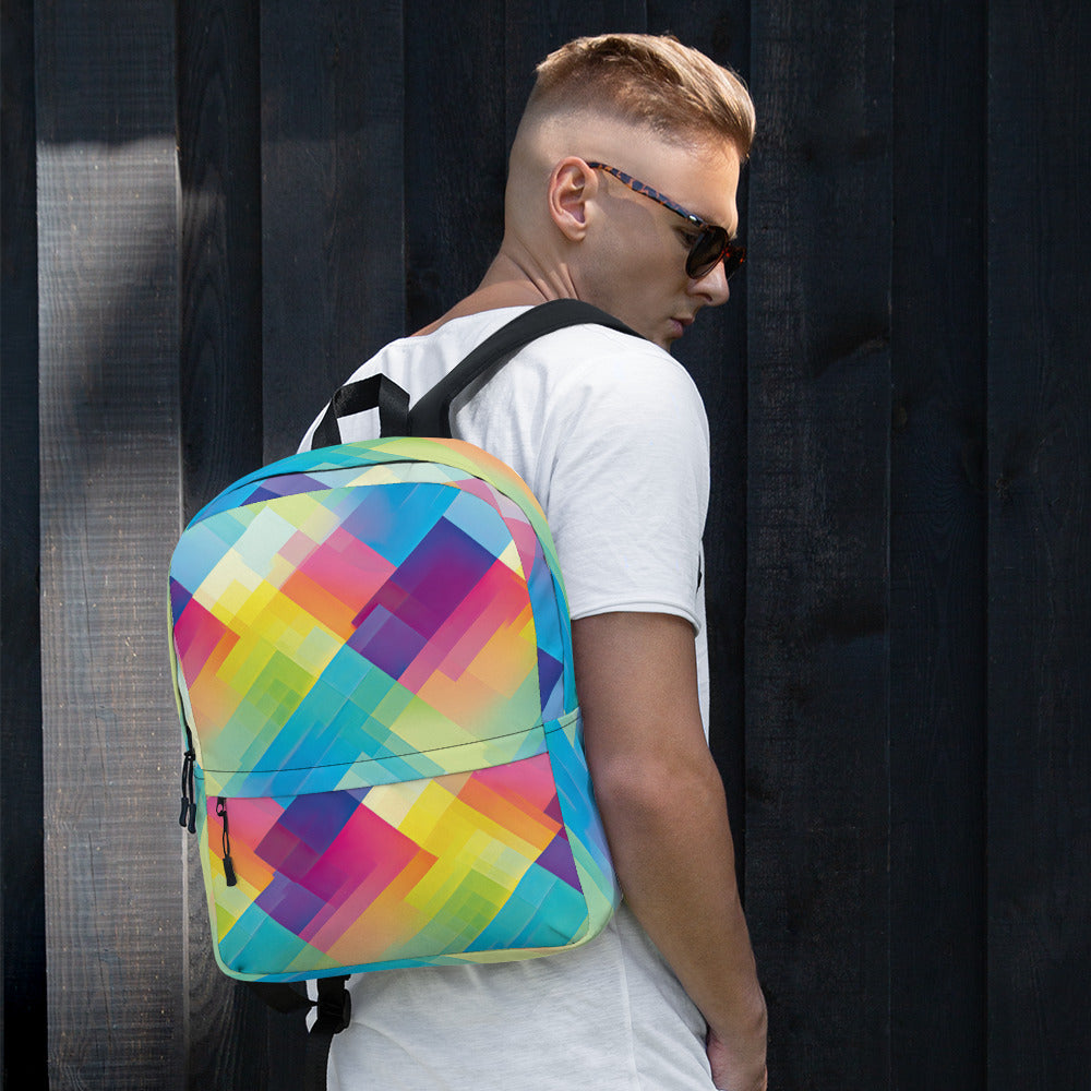 Neon Plaid Festival Backpack