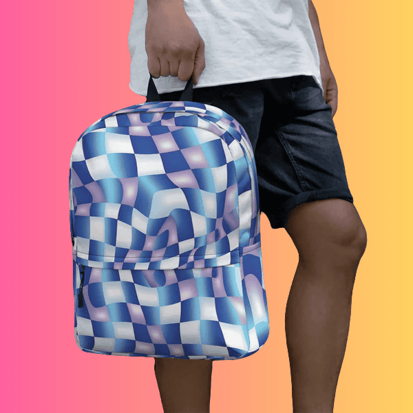 Vibrant Abstract Festival Backpack for EDM Lovers