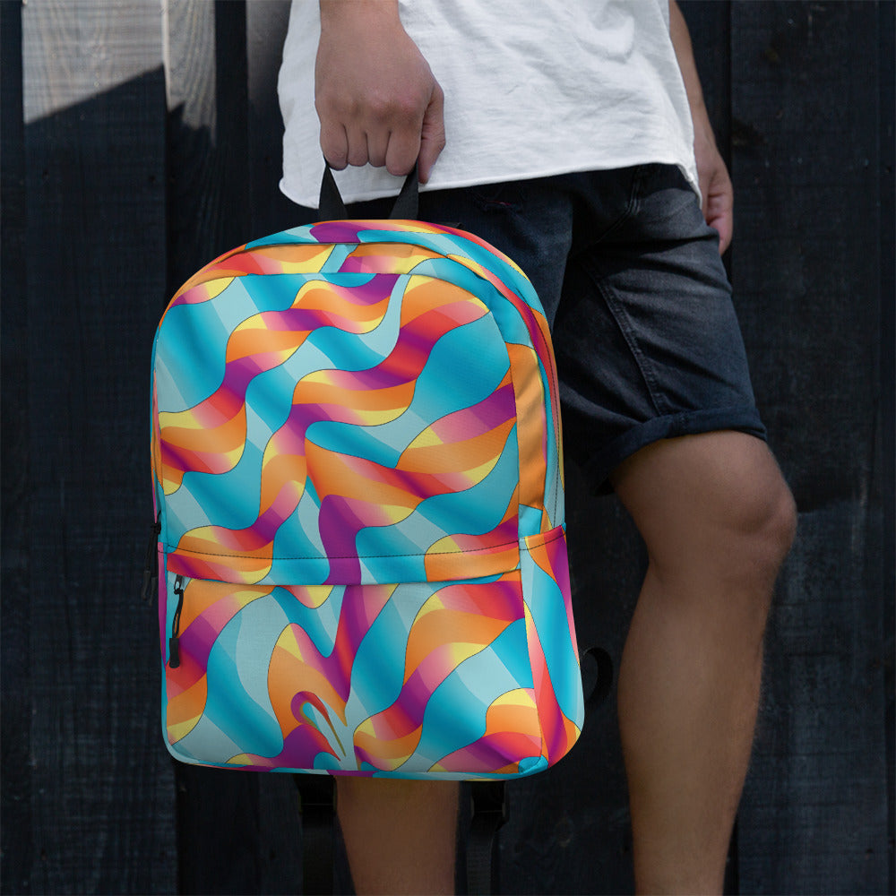 Playful Abstract Backpack for Festivals and Dance Parties