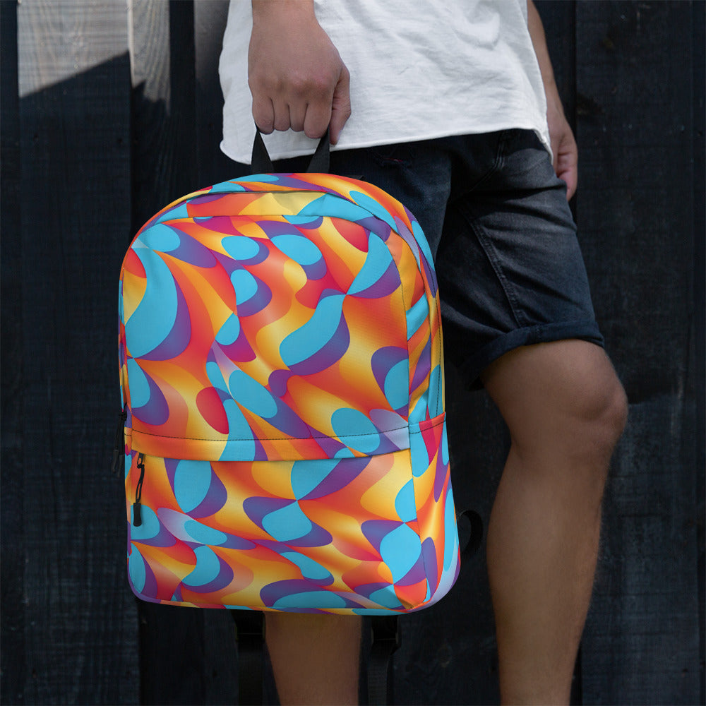 Playful Abstract Backpack for Raves and Festivals