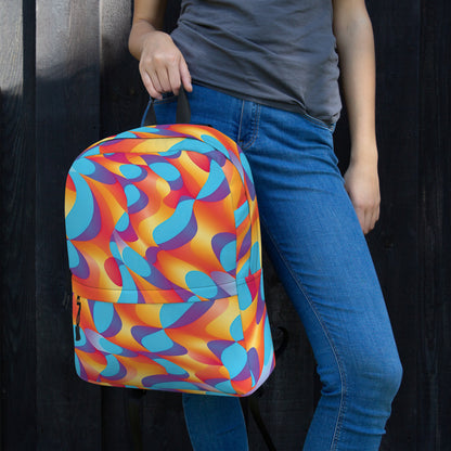 Playful Abstract Backpack for Raves and Festivals