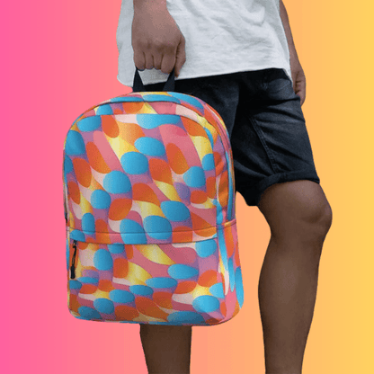 Abstract Festival Backpack - Gear Up for Your EDM Adventure