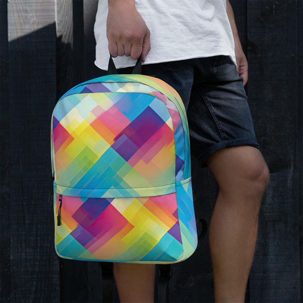 Neon Plaid Festival Backpack