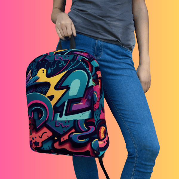 Vibrant Graffiti Music Festival Backpack – Your Must-Have Rave Companion