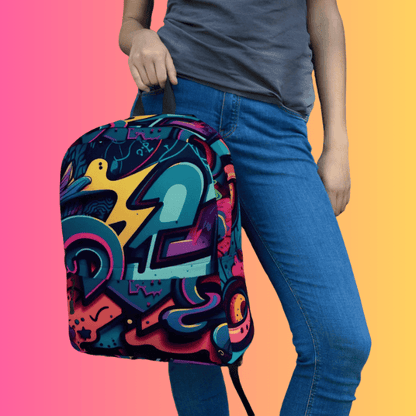 Vibrant Graffiti Music Festival Backpack – Your Must-Have Rave Companion