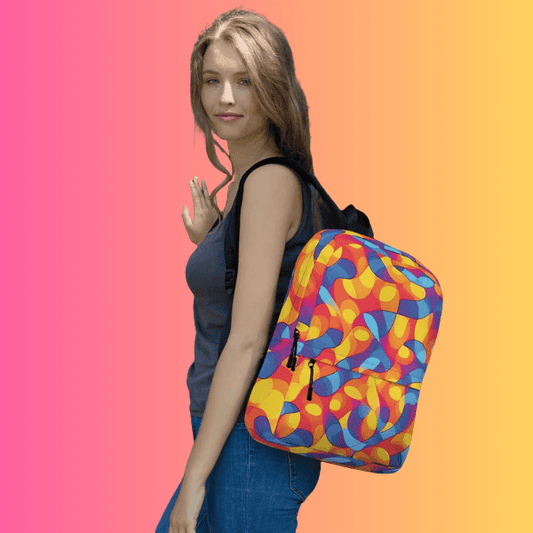 Electric Vibes Abstract Backpack for Raves and Festivals