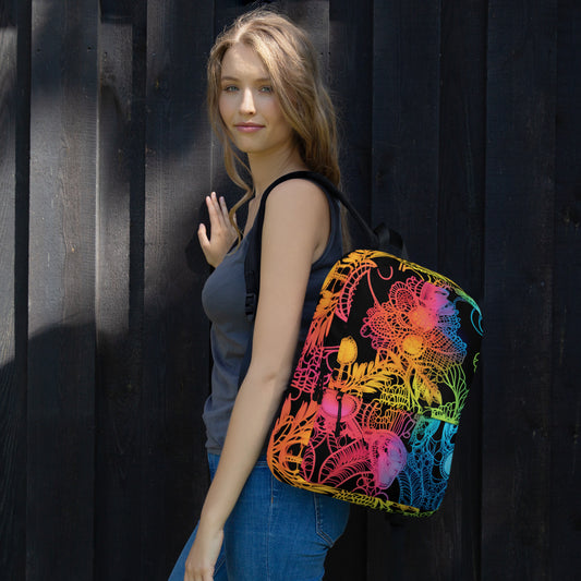 Neon Lace Rave Backpack