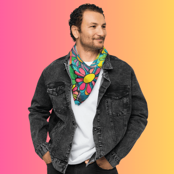 Vibrant Hippie Bandana for Festivals and Raves
