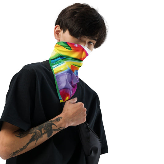 Psychedelic Alcohol Ink Bandana for Ravers