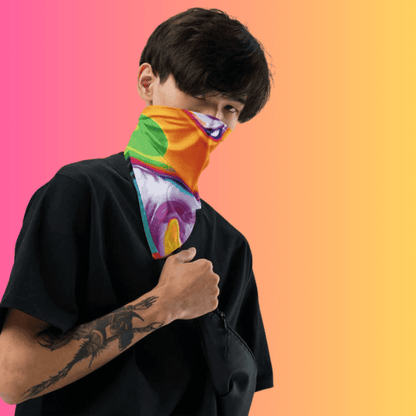 Vibrant Alcohol Ink Bandana for Festivals and Raves