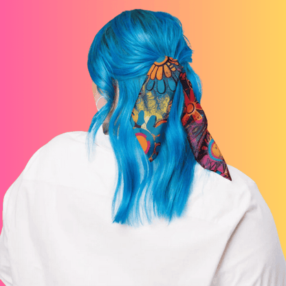 Vibrant Groovy Hippie Bandana for Raves and Festivals