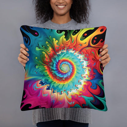 Funky Tie-Dye Pillow for Rave Lovers