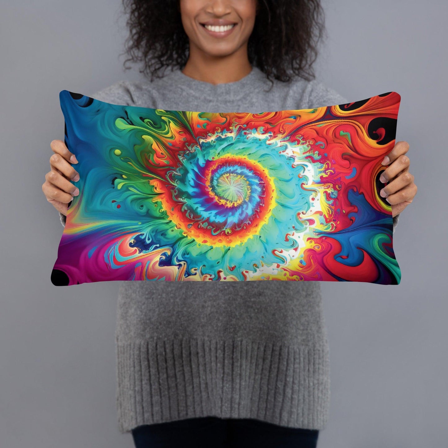 Funky Tie-Dye Pillow for Rave Lovers