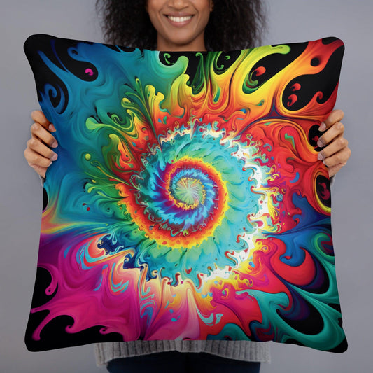 Funky Tie-Dye Pillow for Rave Lovers