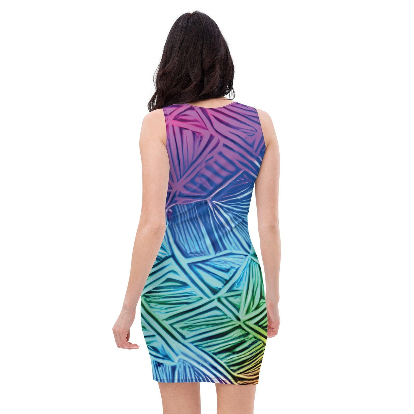 Vibrant Abstract Bodycon Dress for Festivals