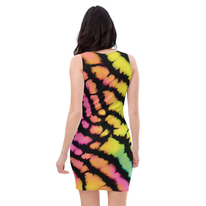 Vibrant Tie-Dye Bodycon Dress for Festivals