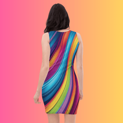 Neon Swirl Bodycon Dress - Your Ultimate Festival Essential