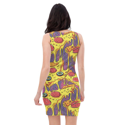 Melting Pizza Bodycon Dress for Festivals