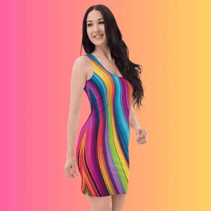 Neon Swirl Bodycon Dress - Your Ultimate Festival Essential