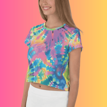 Vibrant Tie-Dye Crop Top for Music Festivals