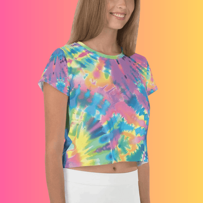 Vibrant Tie-Dye Crop Top for Music Festivals
