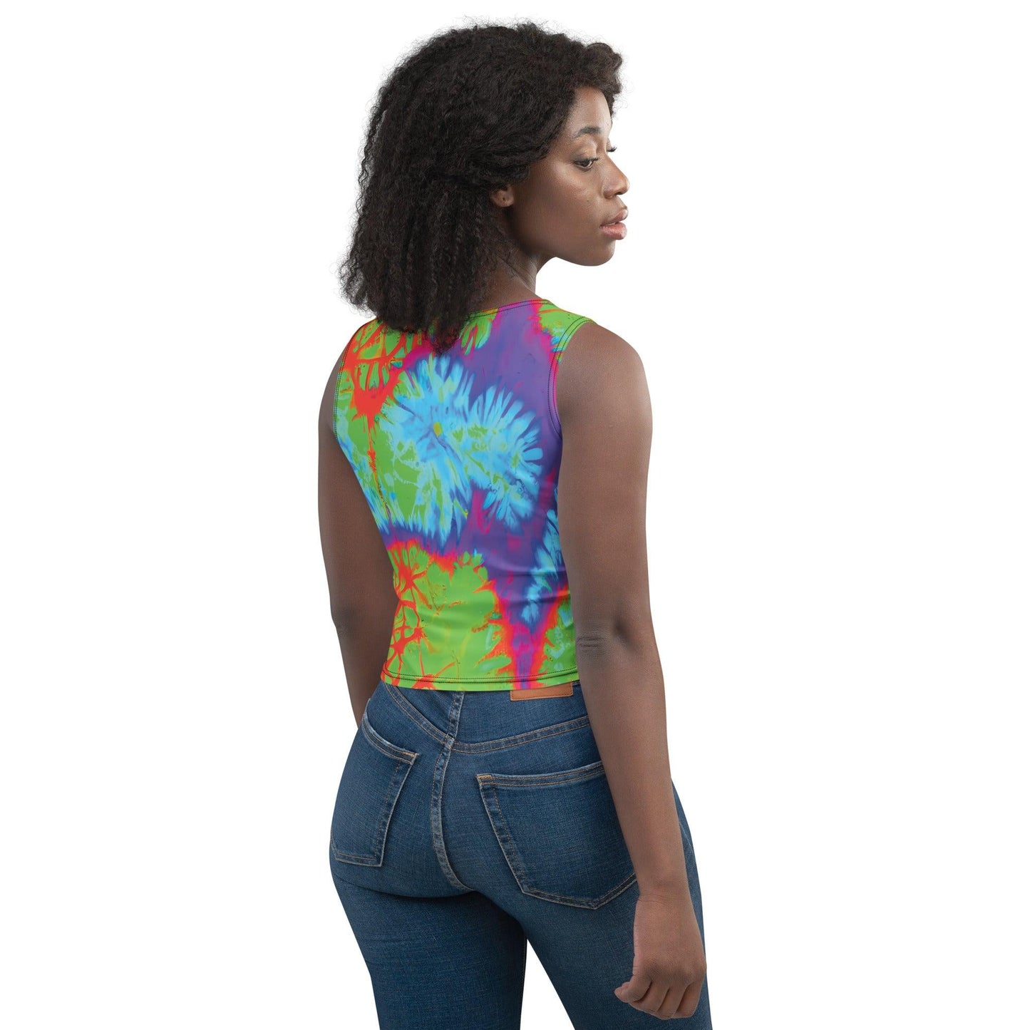 Vibrant Tie-Dye Crop Top for Raves & Festivals