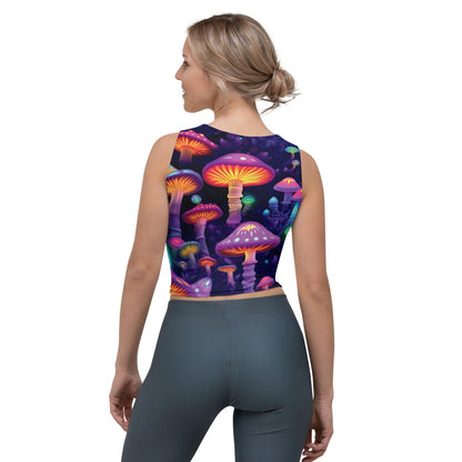 Playful Mushroom Crop Top for Festivals & Raves