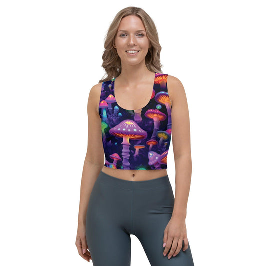 Playful Mushroom Crop Top for Festivals & Raves