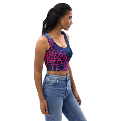 Neon Leopard Print Crop Top for Raves